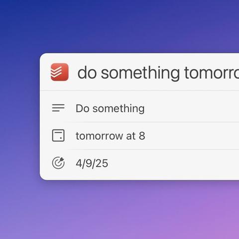 Cropped screenshot showing the task title, the date in natural language, and the deadline date.